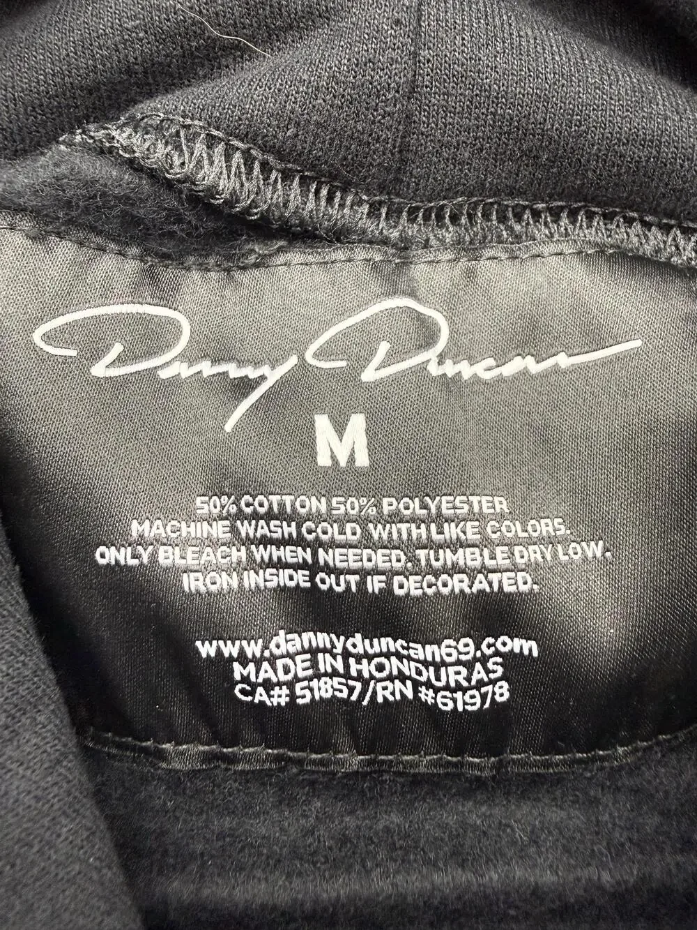 Danny Duncan Hoodie Sweatshirt Mens Medium Black Pullover Fleece I Heart Sluts